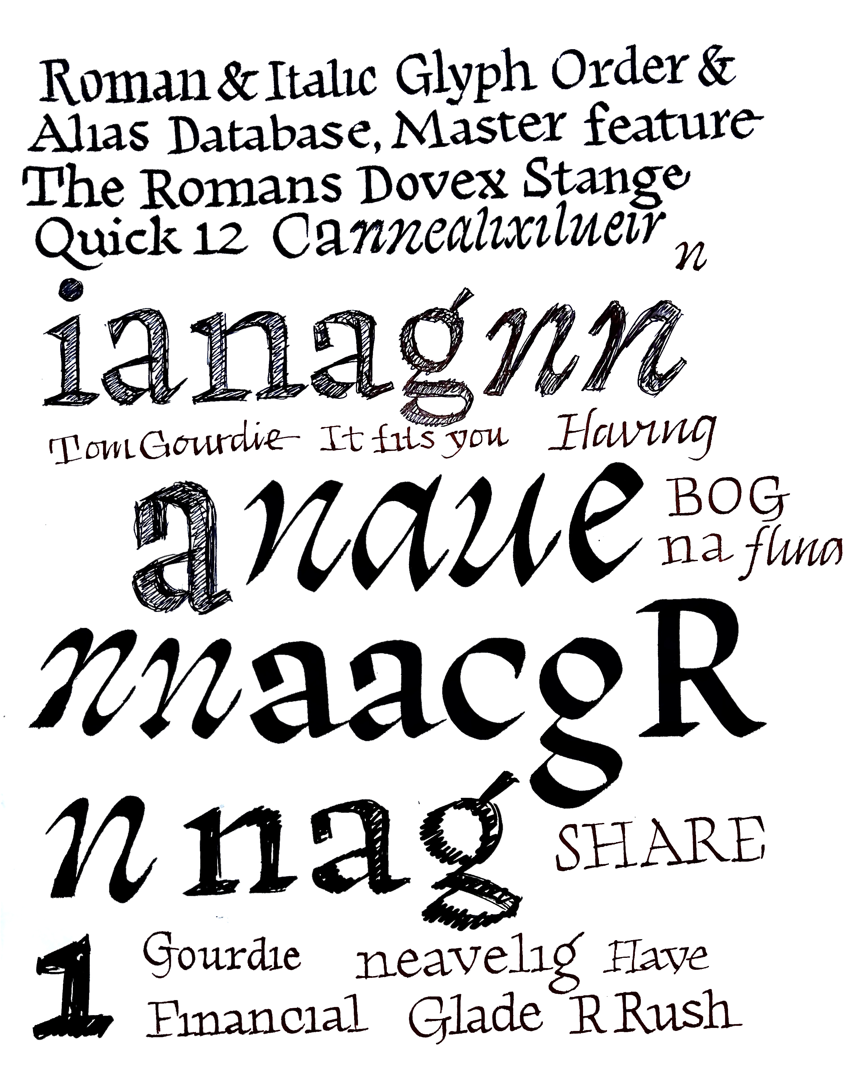 Ohno serif first sketch