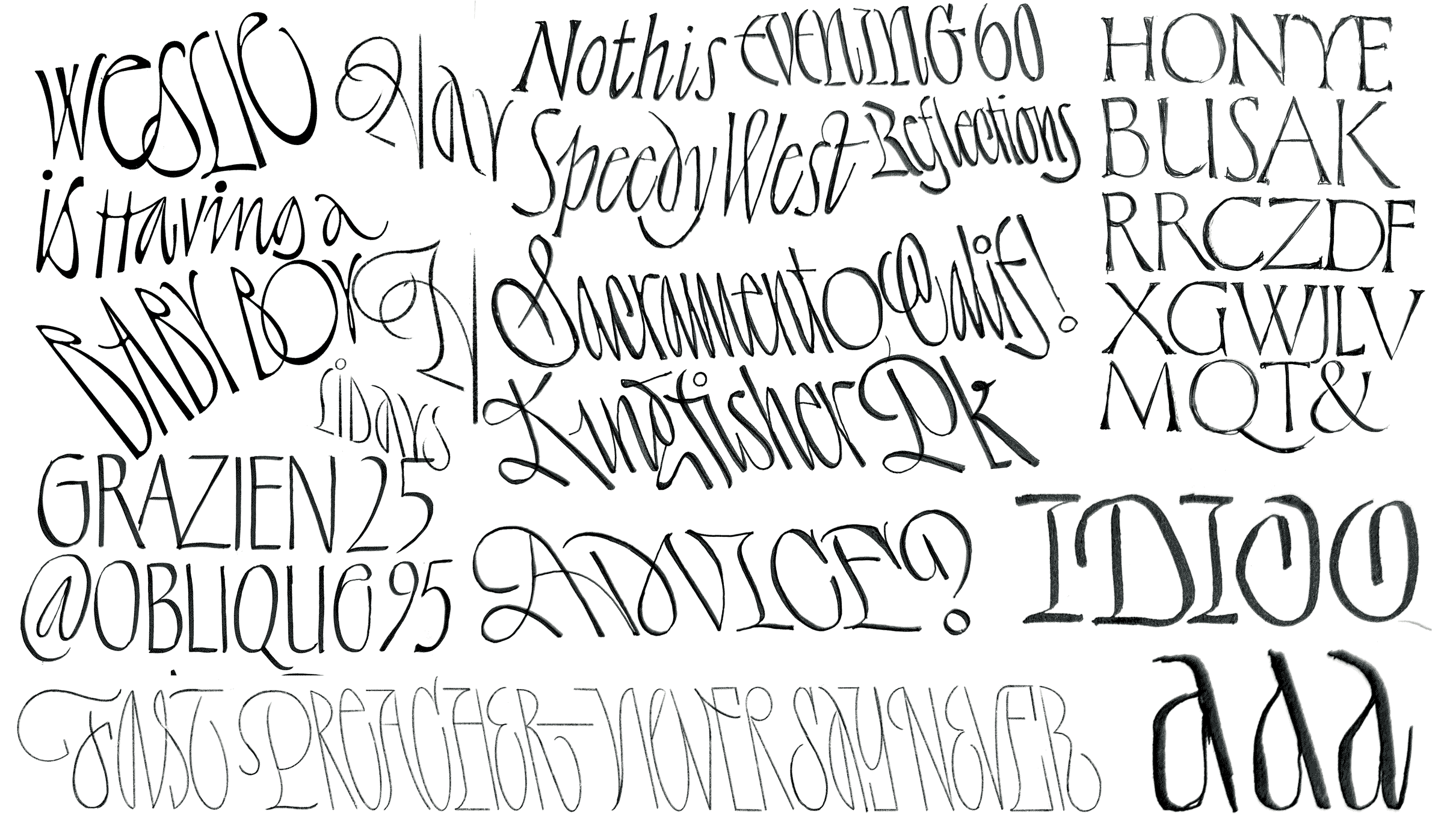 Regrets letter sketches