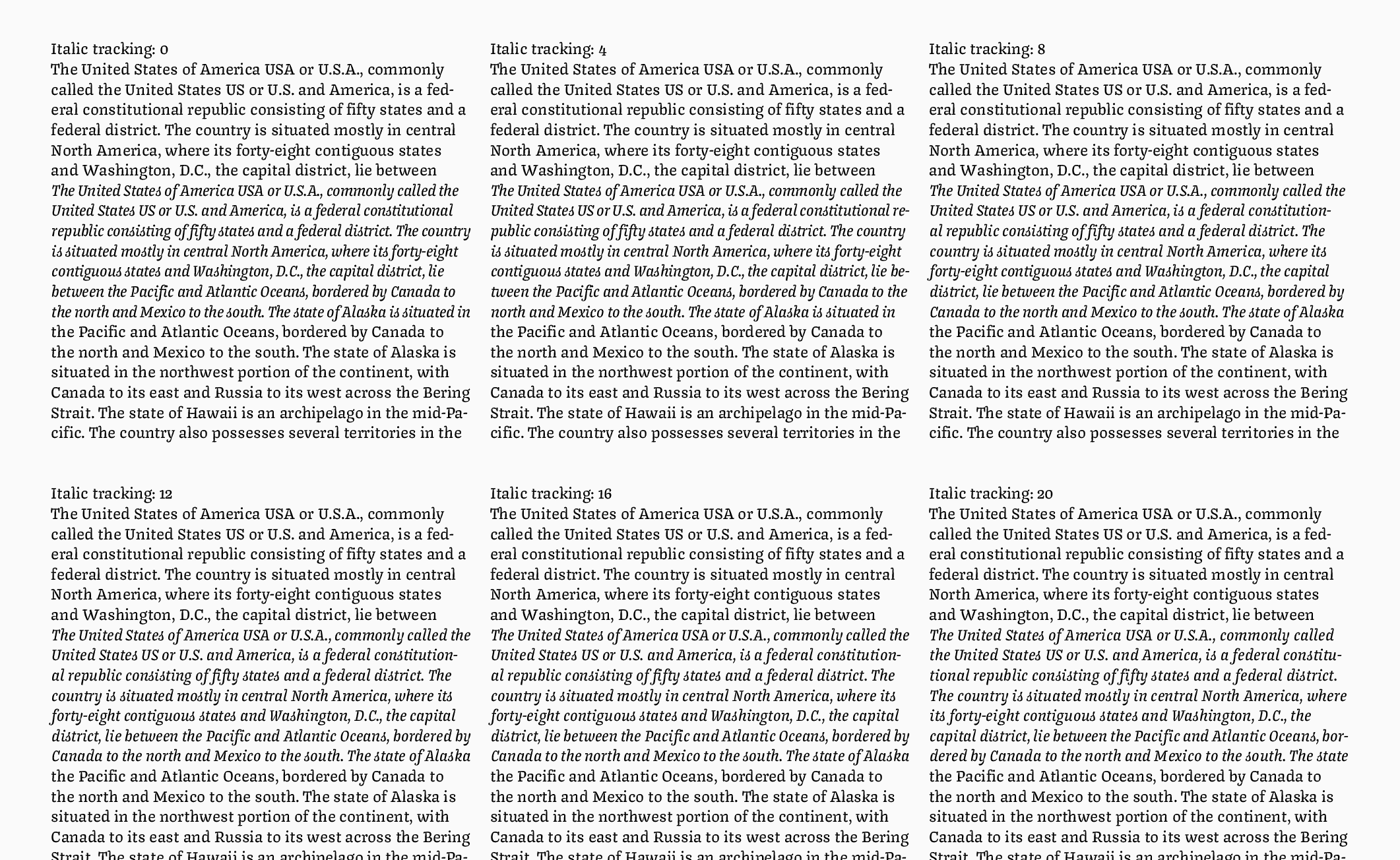 Tracking adjustments